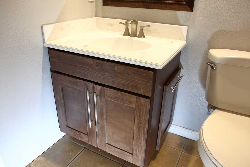 DIY Bathroom Cabinet with Epoxy Vanity Top