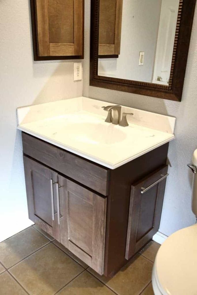 DIY Bathroom Cabinet with Epoxy Vanity Top