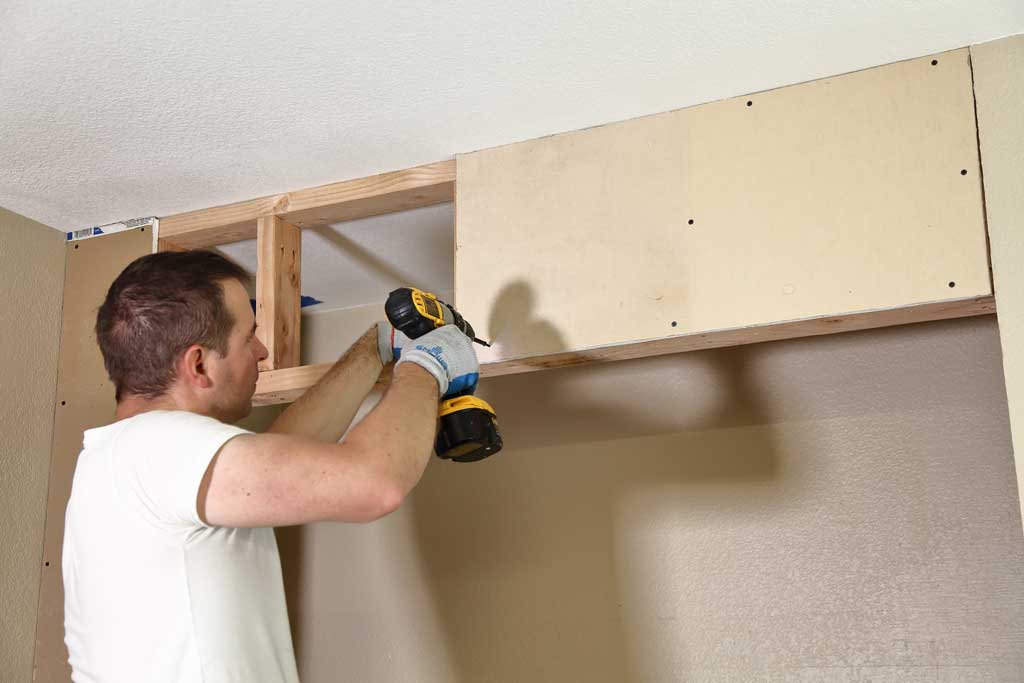 attaching drywall to closet framing