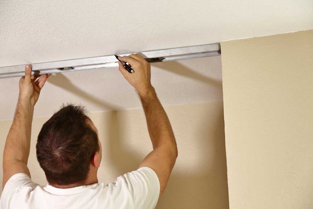 drawing guide line for new closet wall