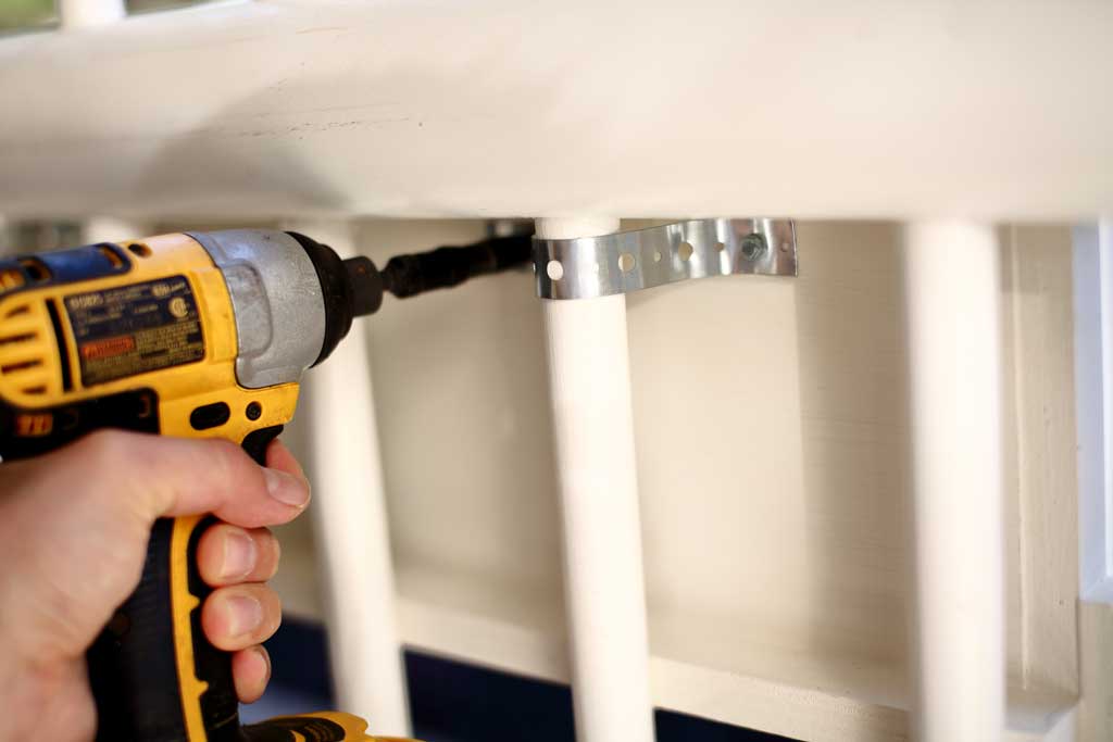 strapping planter box to the pvc fence