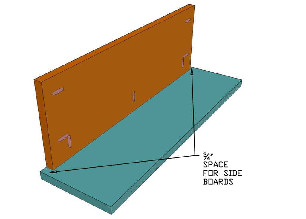 attaching front to bottom piece of the planter box