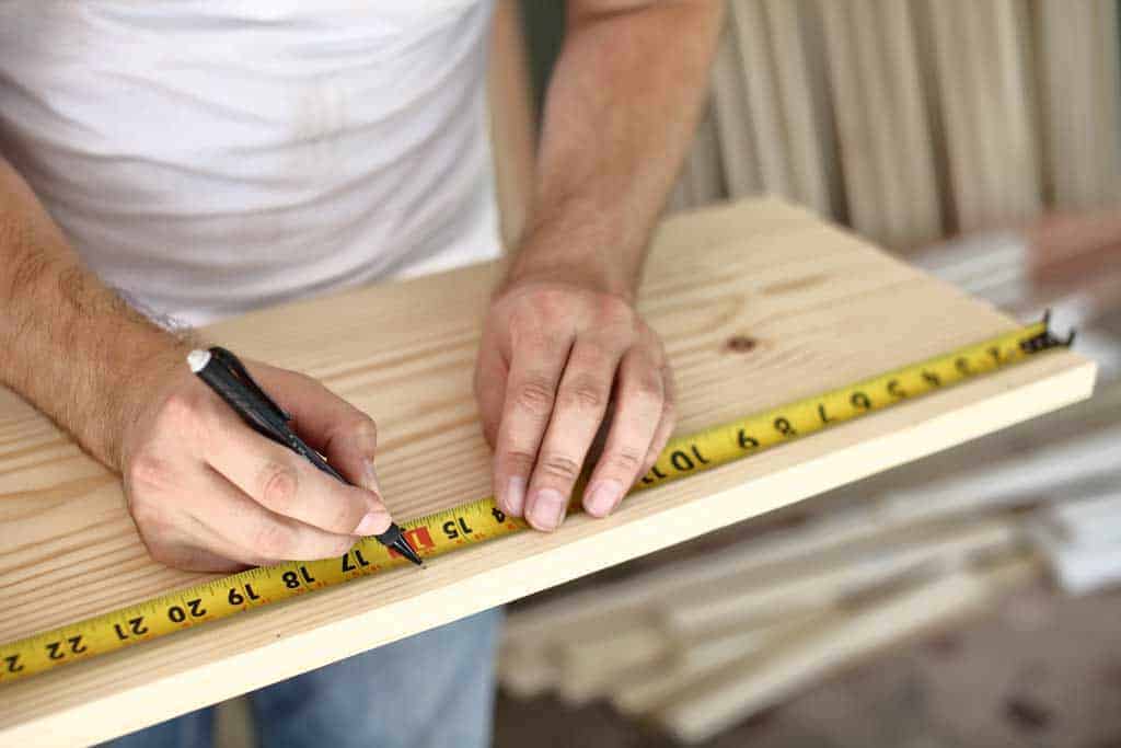 measuring boards for a cut