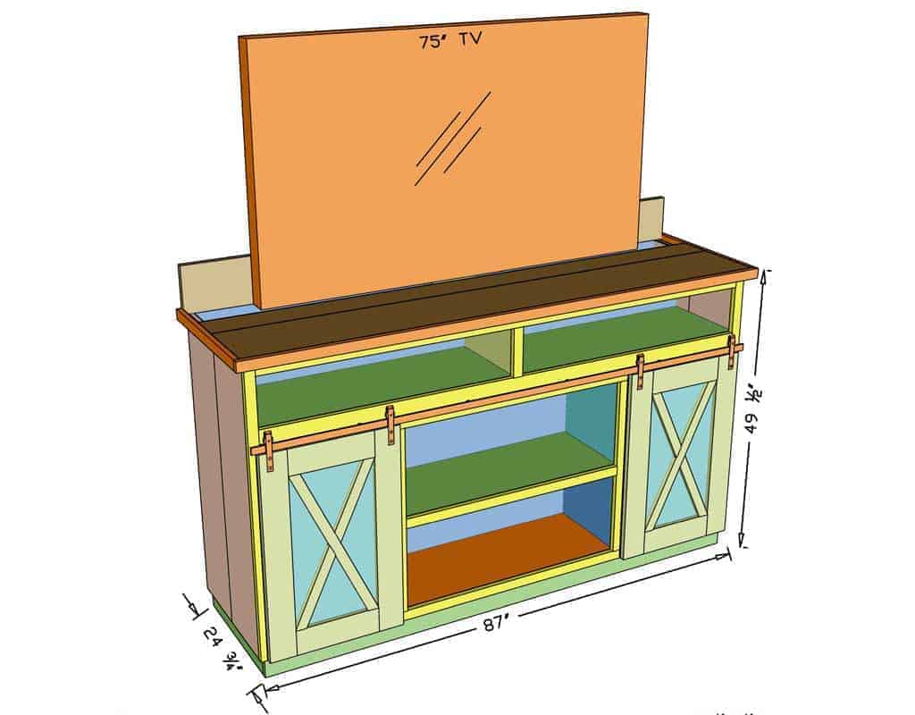 DIY Media Console measurements 