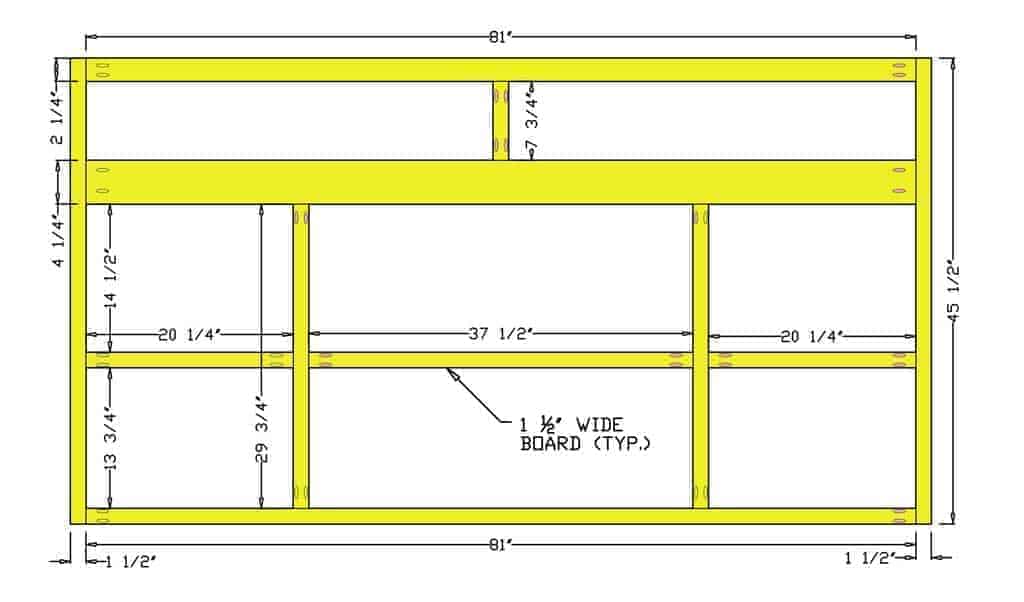 build a front face frame for DIY Media Console