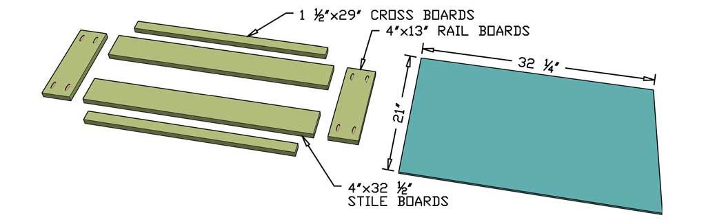 cut boards for the barn doors of the DIY Media Console