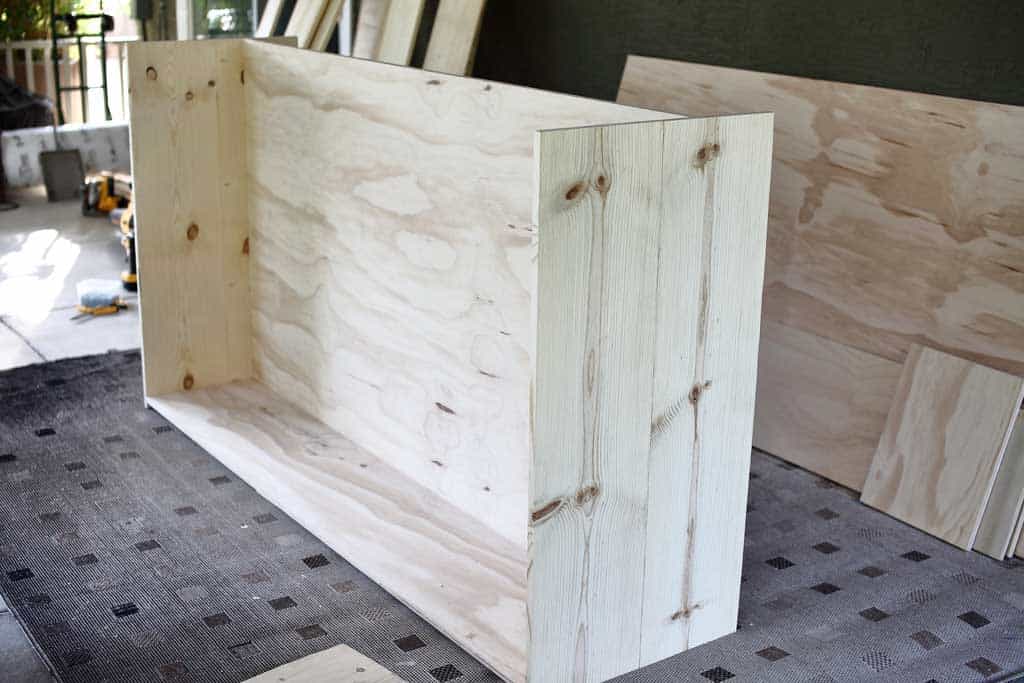 attaching side boards for media console