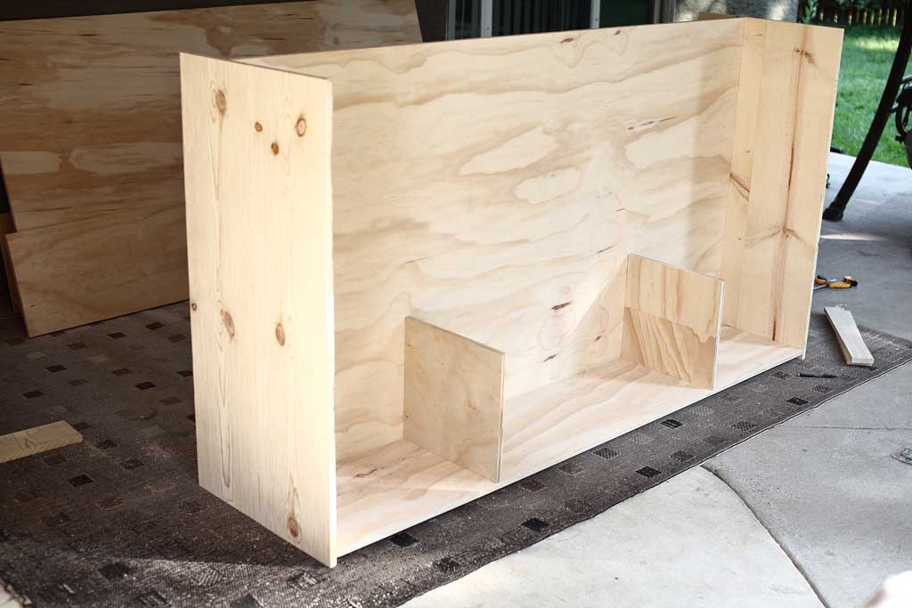 adding shelf divider for media console