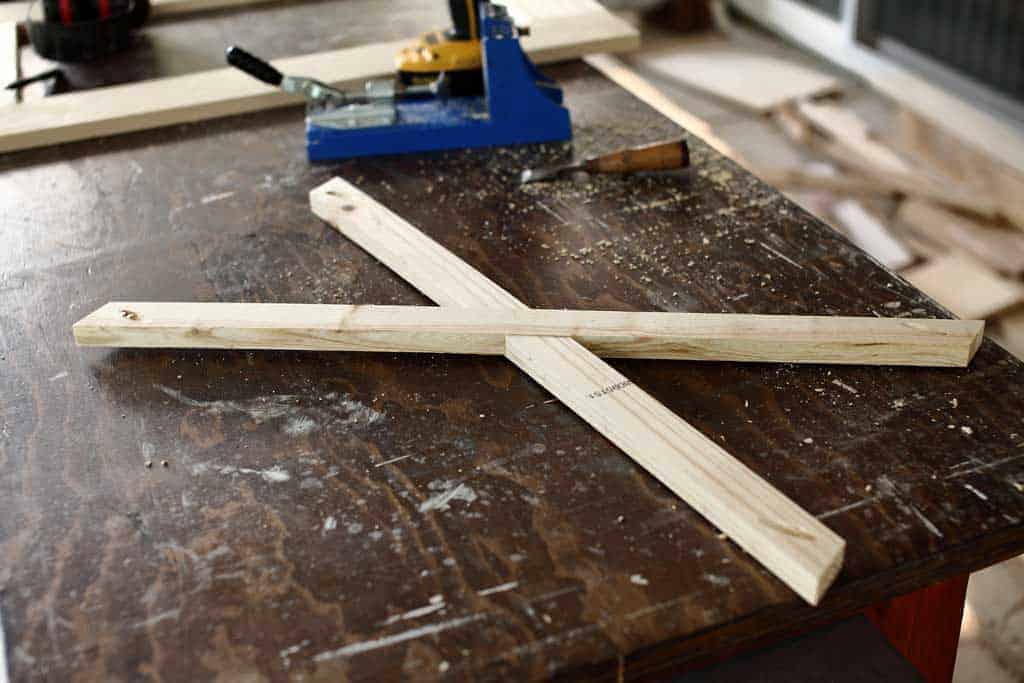 building a cross for barn doors