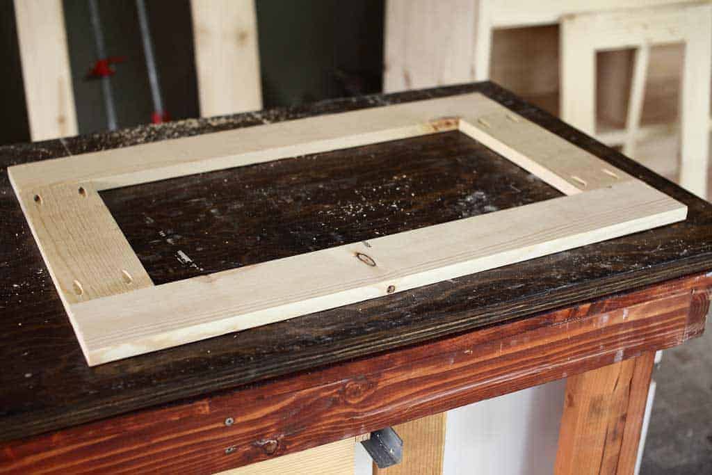 making a frame for barn doors media center