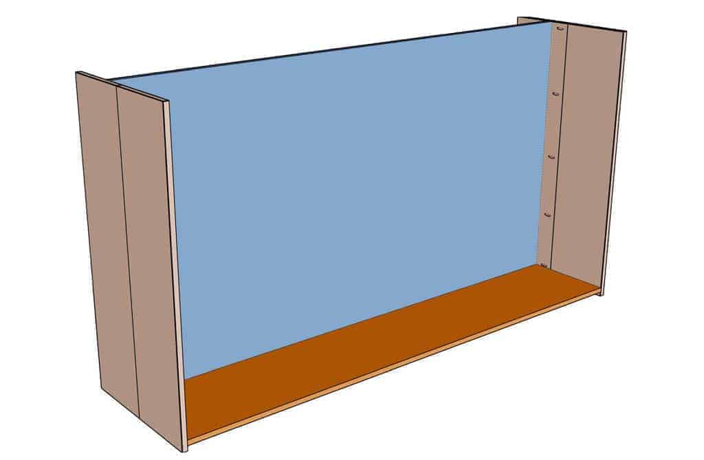 attach side boards for media center