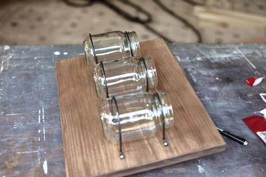 DIY mason jar organizer