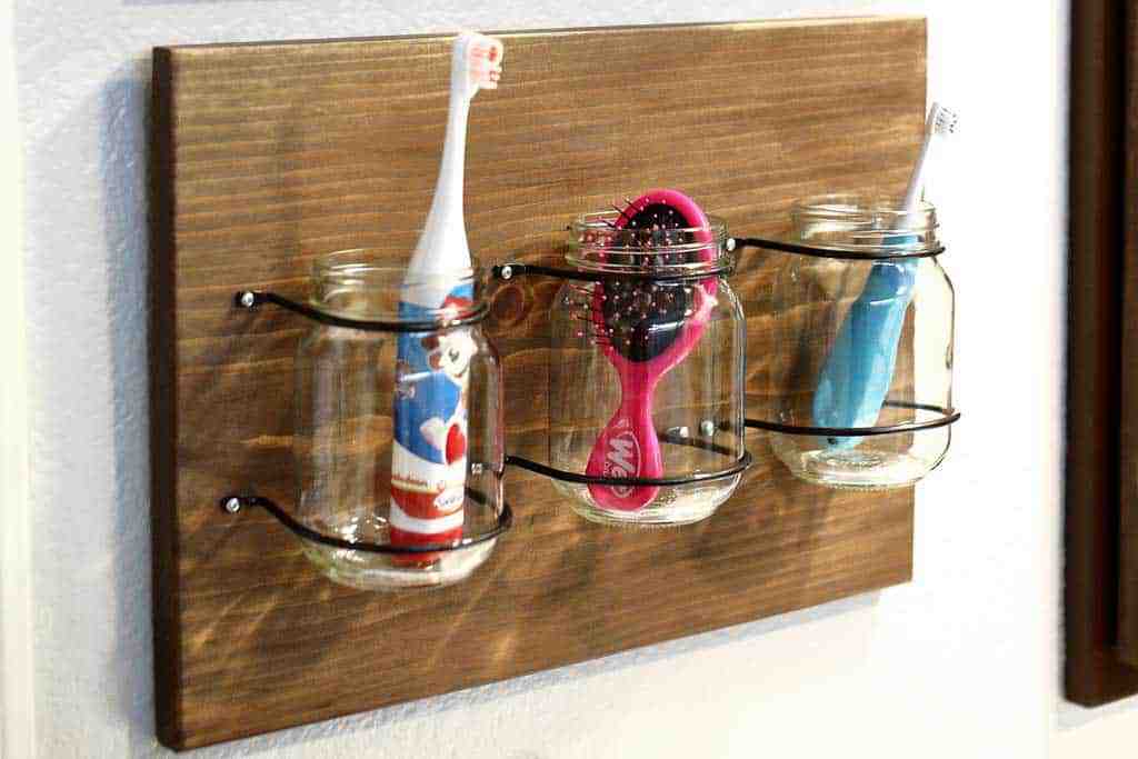 DIY mason jar organizer