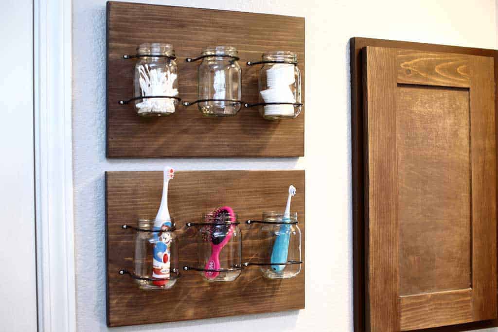 DIY mason jar organizer