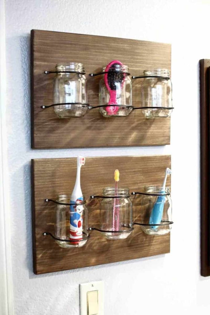 DIY mason jar organizer