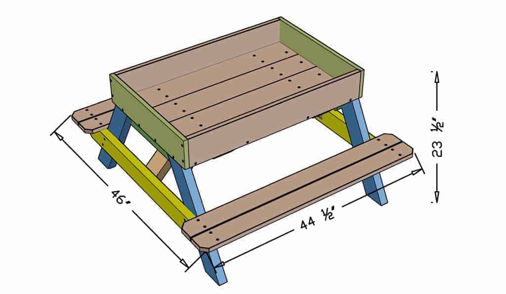 DIY Sandbox table dimensions