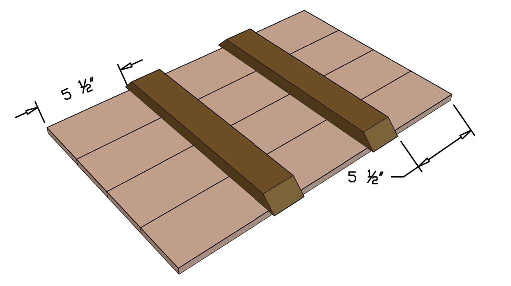 attaching supports under the sandbox