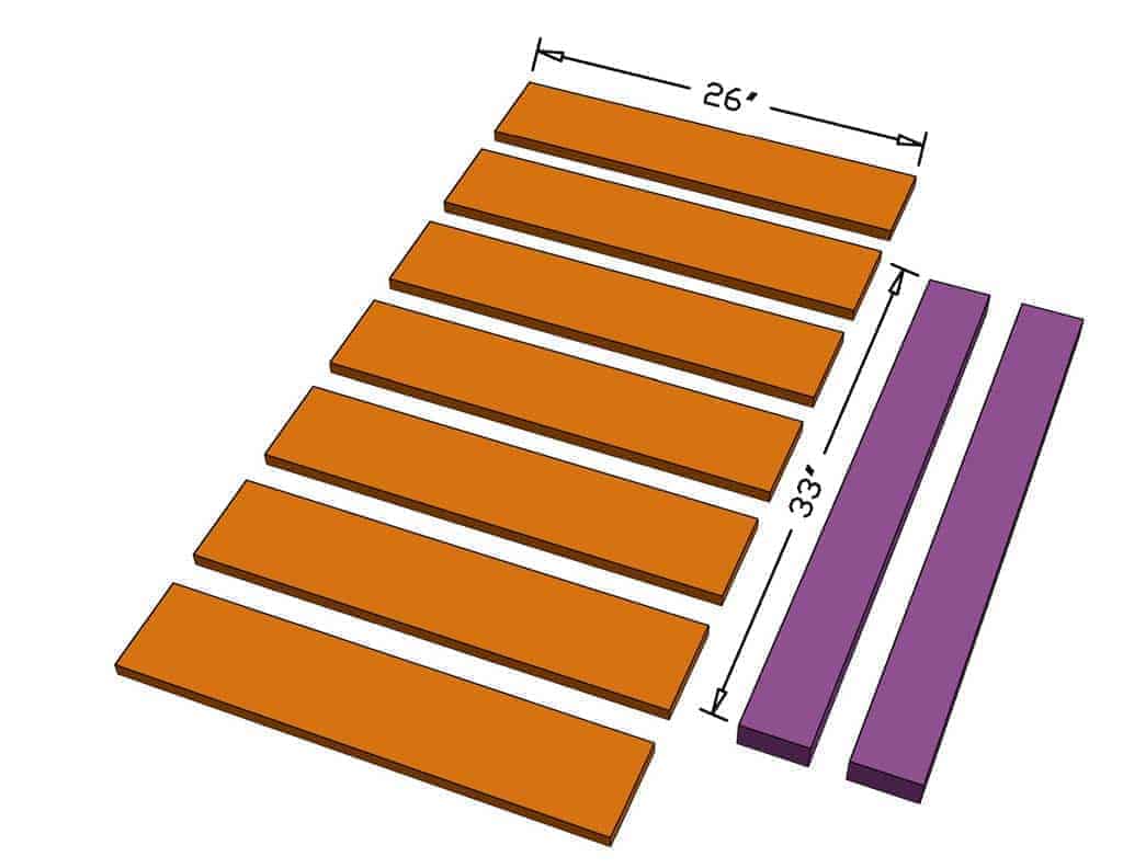cut lid boards for the DIY Sandbox Table