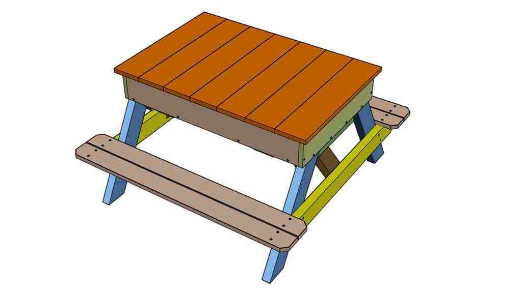 DIY Sandbox table with lid