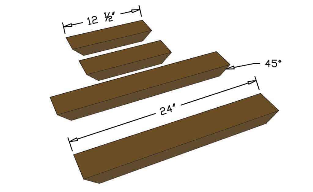 cutting 2x4 for the sand box