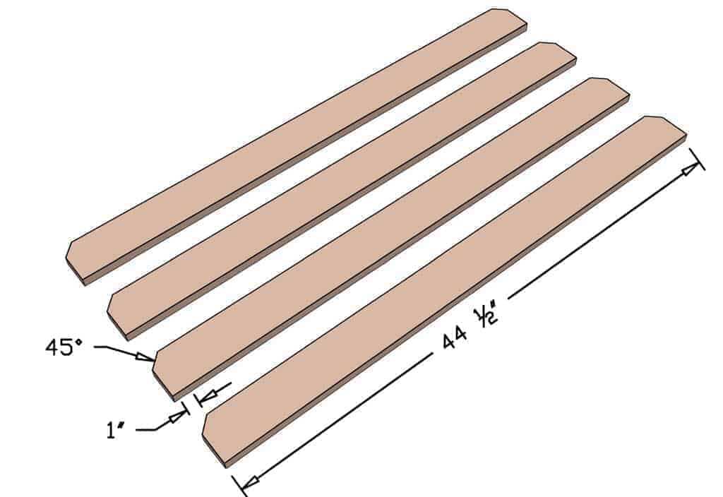 cutting seat boards for DIY Sandbox table