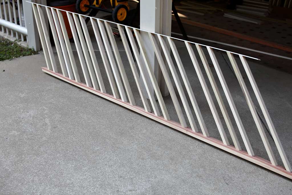 connecting balusters together for sloped section