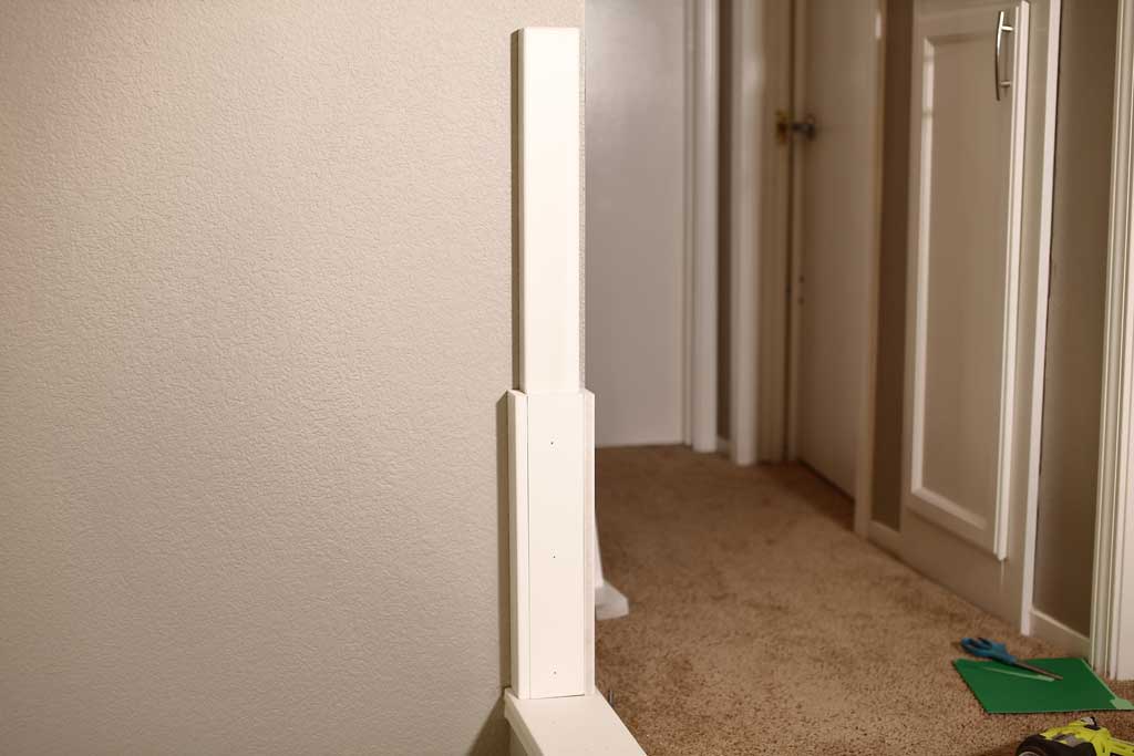 wrapping post with base moulding