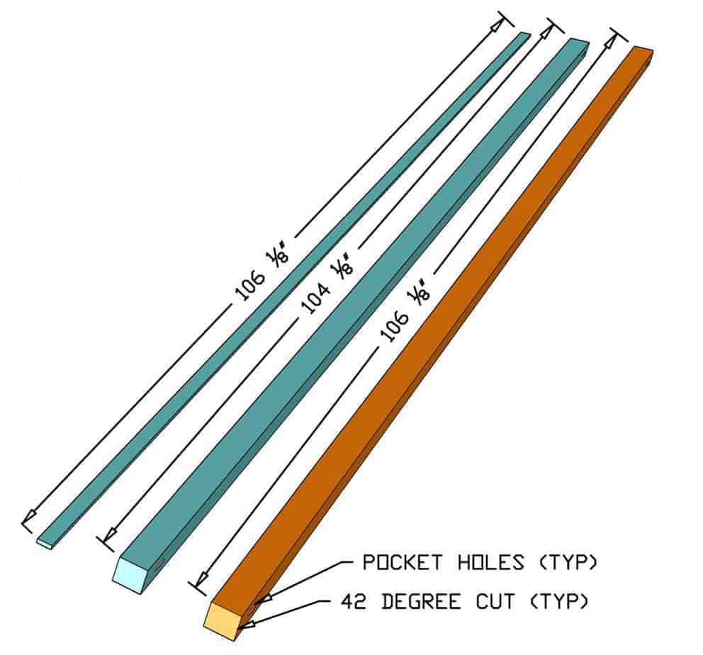 sloped rail for diy staircase railing