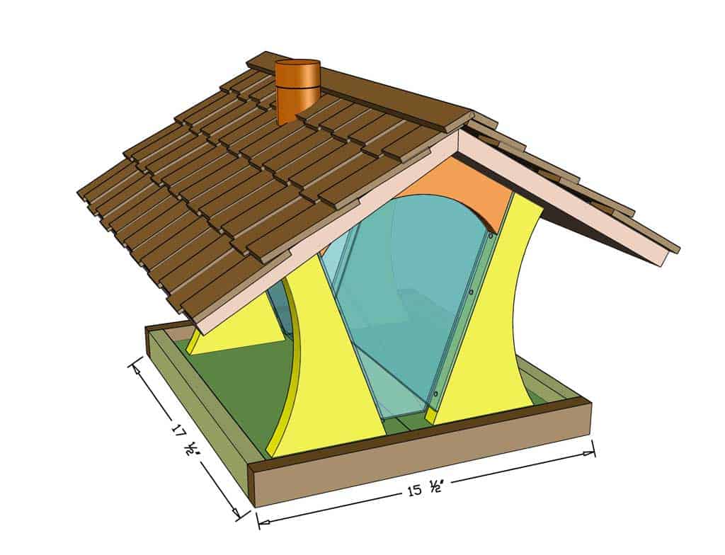 DIY bird feeder house dimensions
