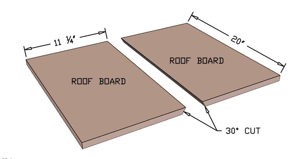 roof boards for the DIY bird feeder