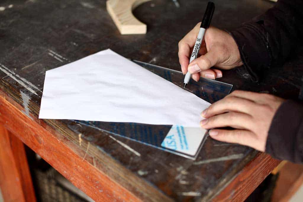 tracing over template on thermoplastic