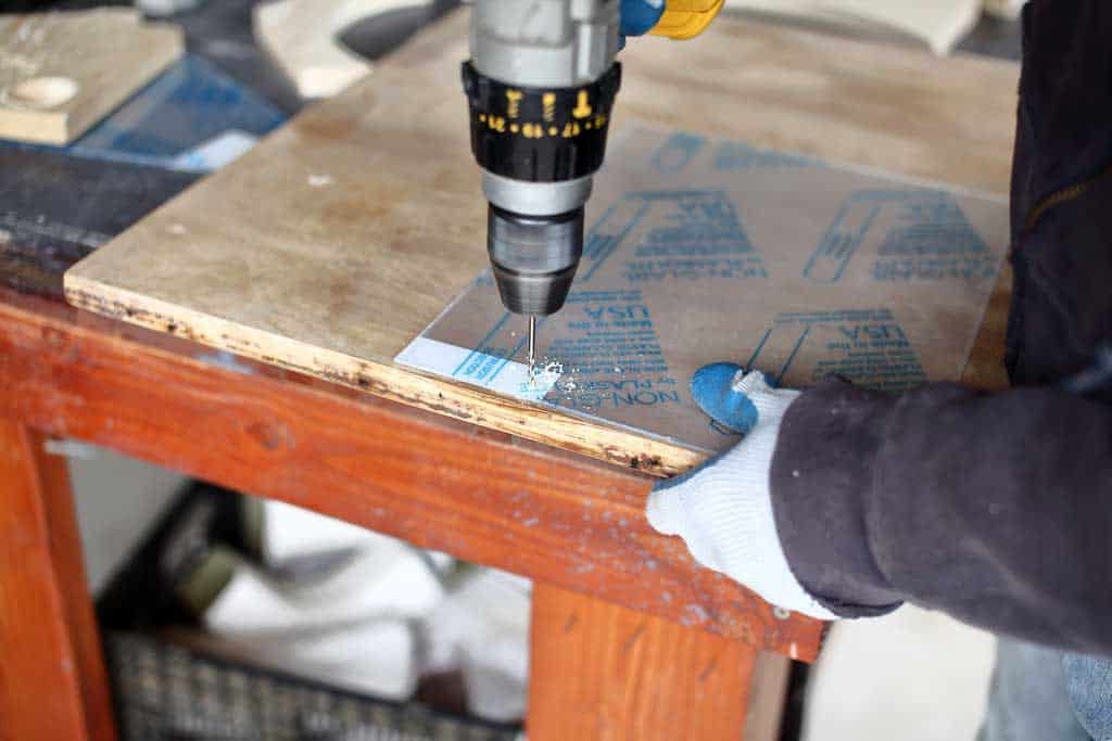 drilling holes in thermoplastic