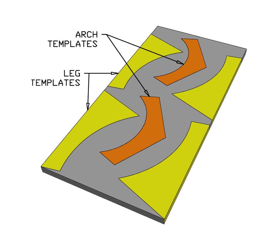 tracing templates on wood for DIY bird feeder