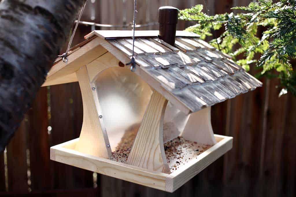 DIY bird feeder house