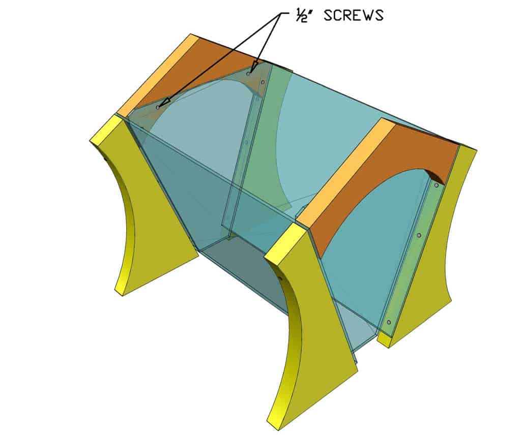 attaching thermoplastic sheet to the DIY bird feeder house