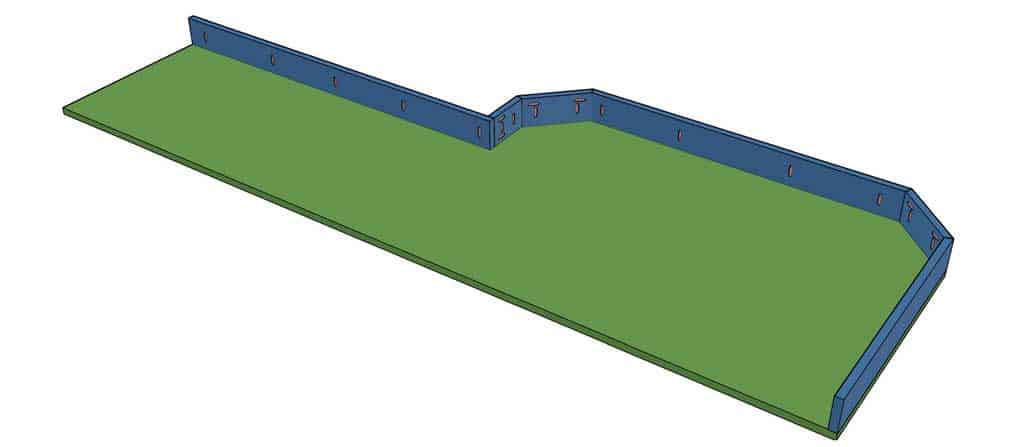 attach side pieces to the top board