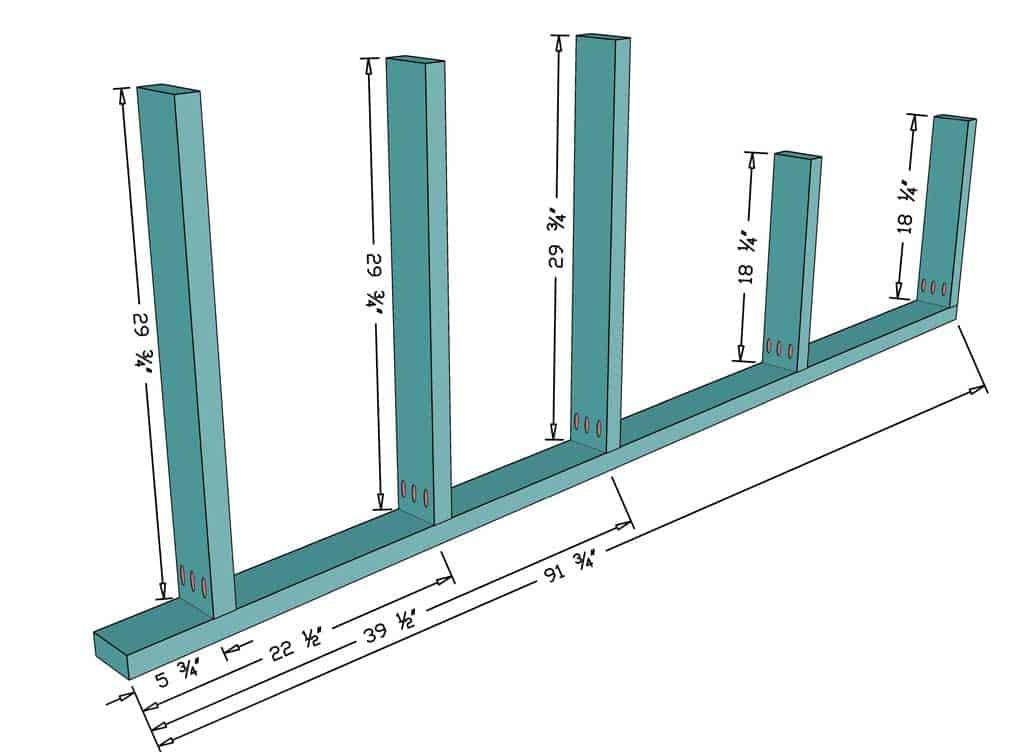 shelf frame support for the diy shelf
