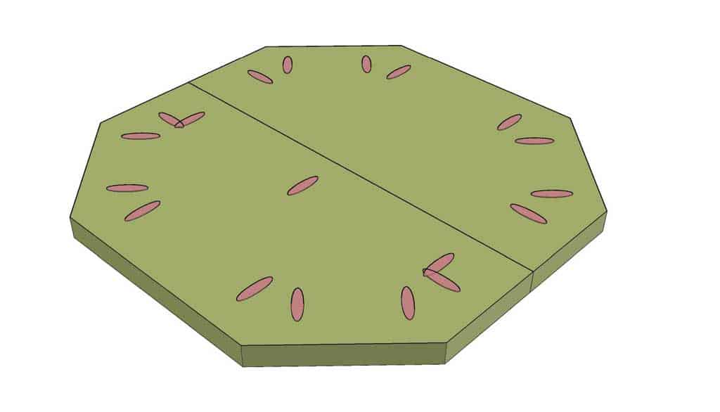 drilling pocket holes in the table top