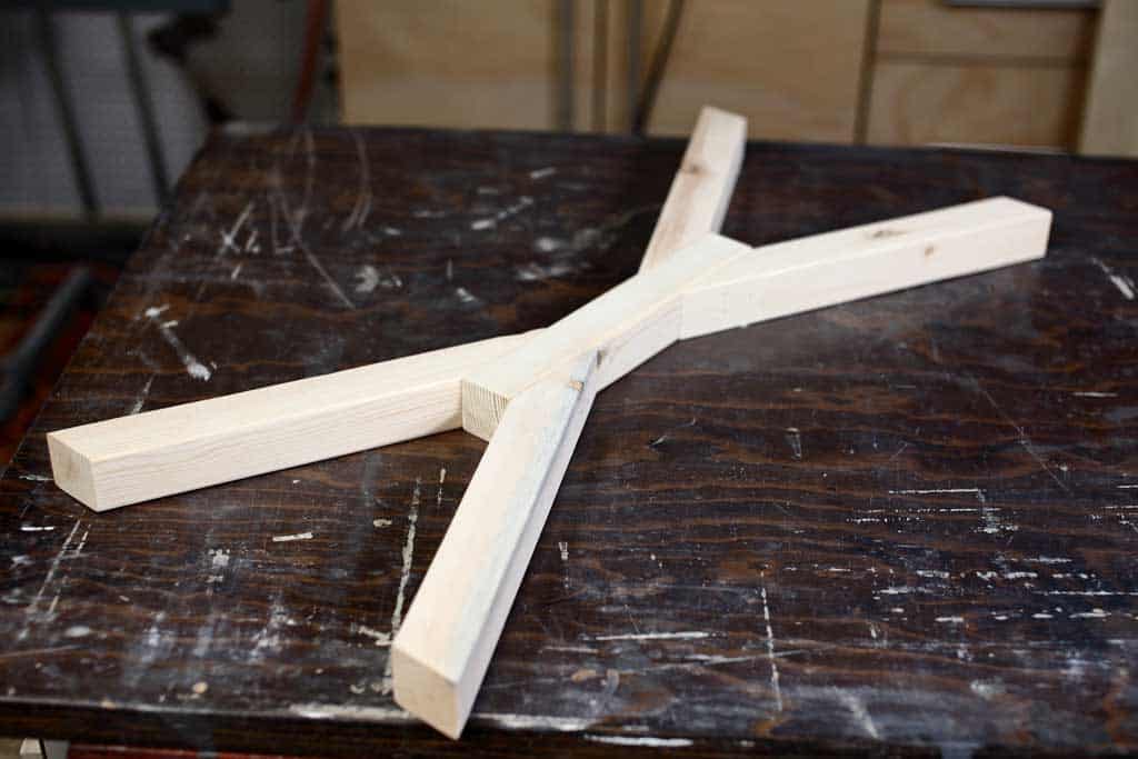 attaching diagonal boards to shart