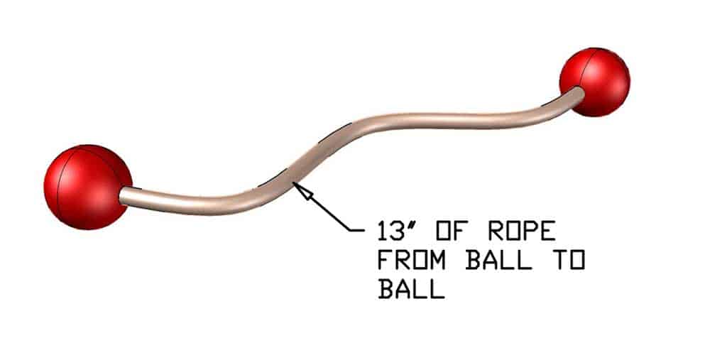 bolas for DIY Wooden Ladder Toss Game