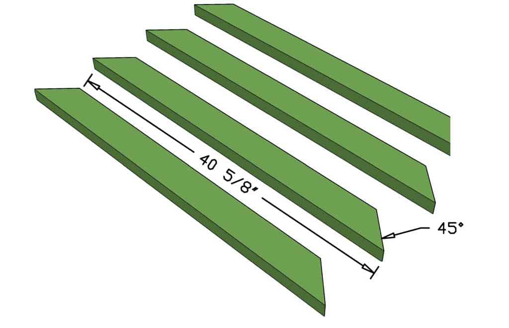 base pieces for DIY Wooden Ladder Toss Game
