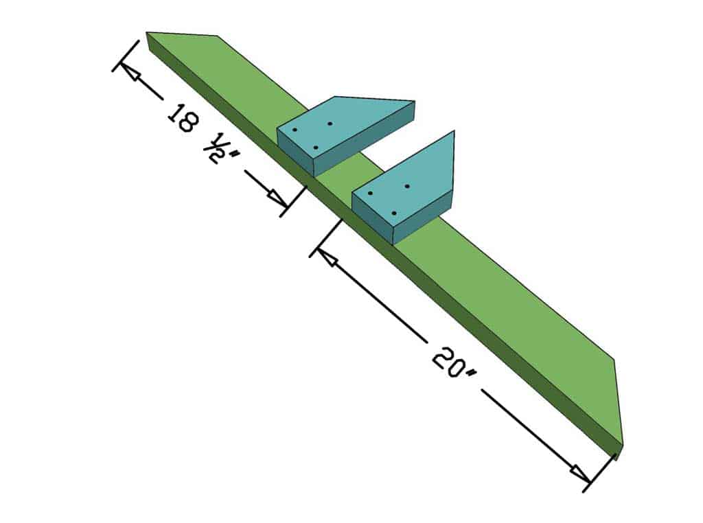 base for the DIY Wooden Ladder Toss Game