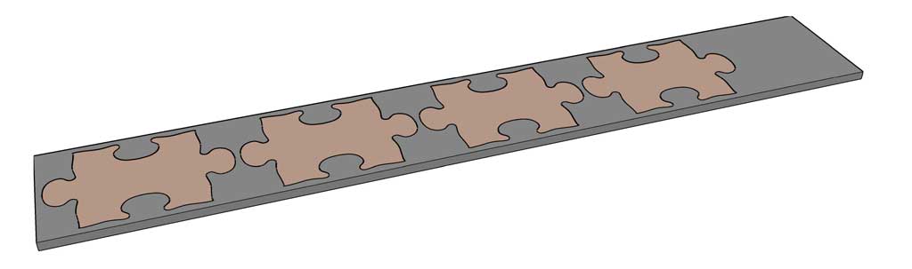 tracing puzzle template on wood