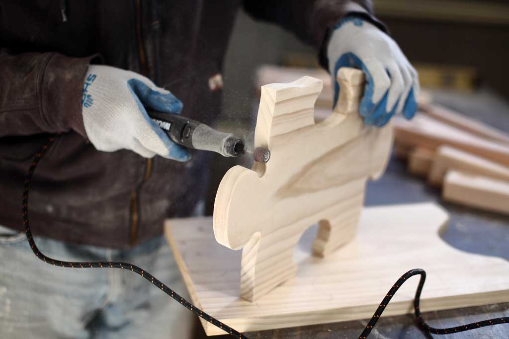 sanding the puzzle curve