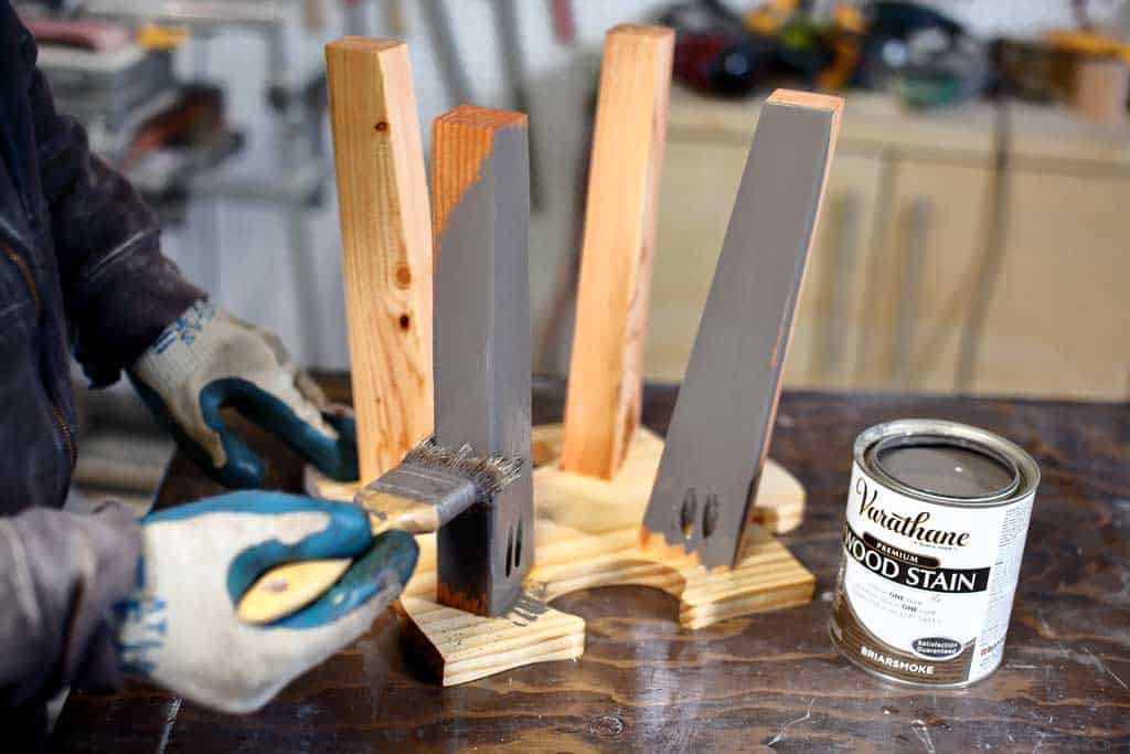 staining the puzzle chair