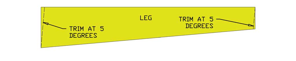 trimming legs at an angle for puzzle table