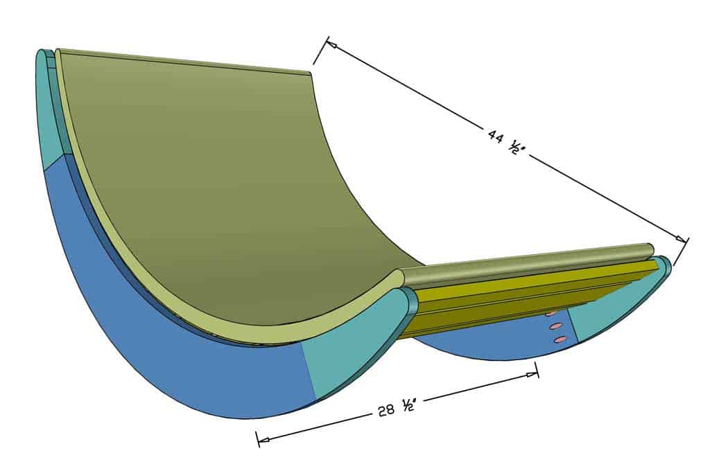 DIY floor rocking chair dimensions