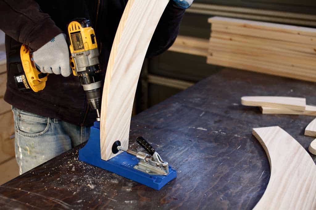 drilling pocket holes in wood