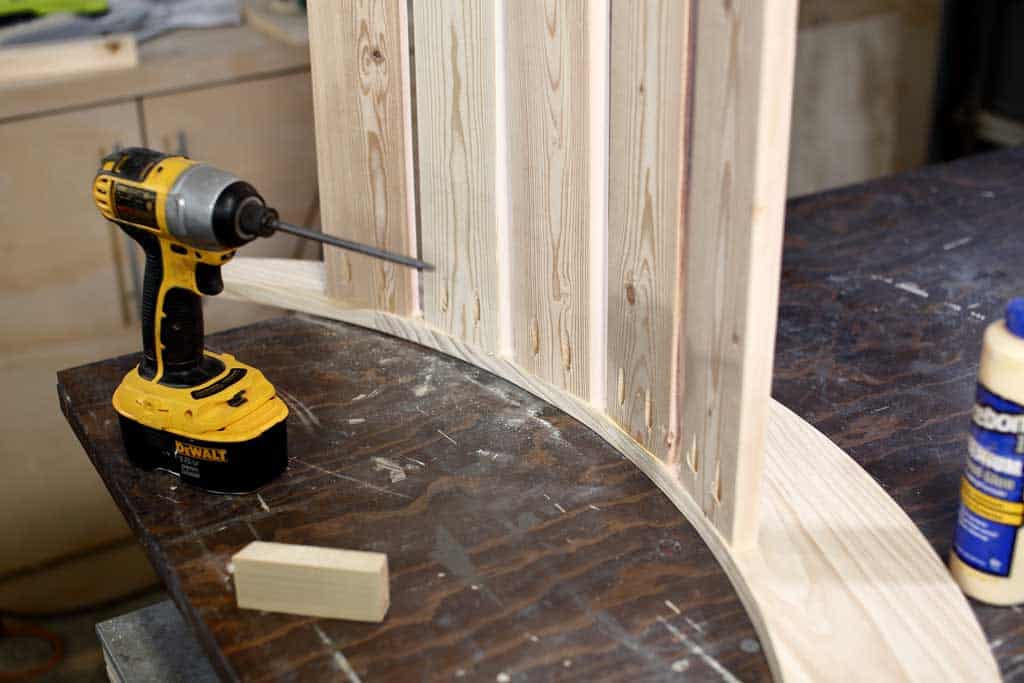 attaching 1x4 boards to rocker boards