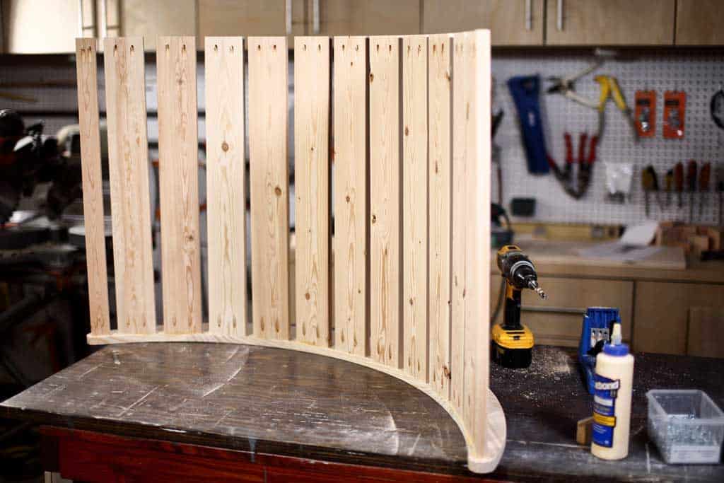 attaching 1x4 boards to rocker pieces